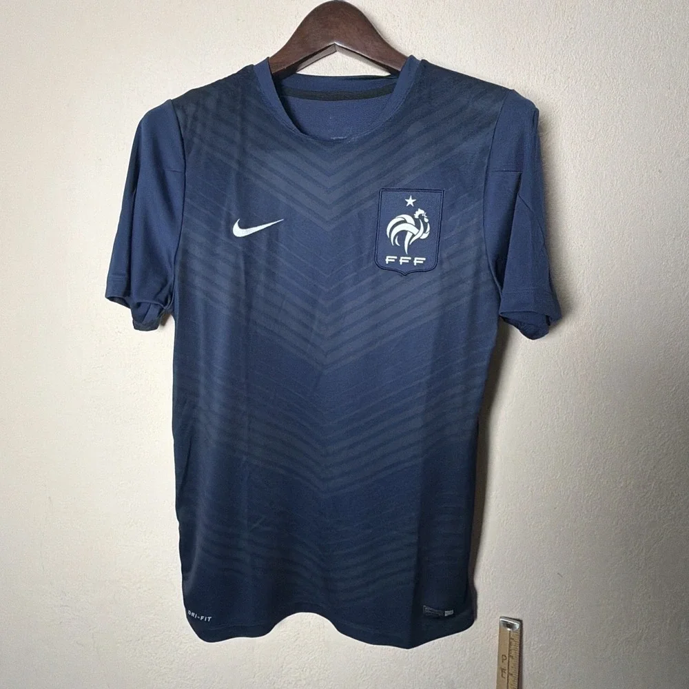 Nike Dri-Fit France World Cup 2014 Training Blue Jersey Men's Size M
